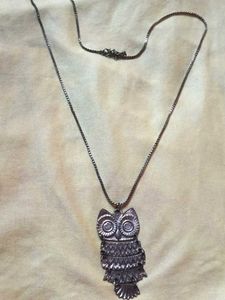 Vintage Owl Pendant Necklace