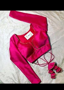 Royal Blue saree an pink blouse