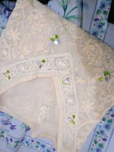 Chikenkari Net Kurta