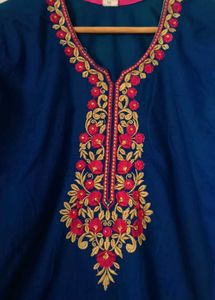Embroidered Blue Kurti
