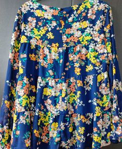 *Flat 50 Off* XXL Dark Blue Floral Top