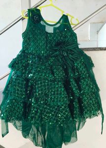 Green Up And down Frock