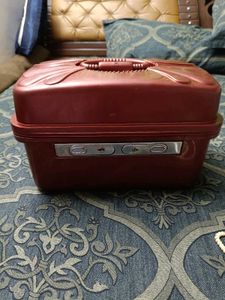 Vintage Maroon Vanity Box
