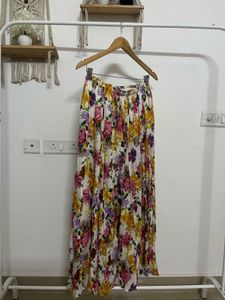 Multi Floral Print Pleated Palazzo