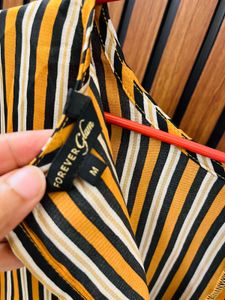 Striped Tie-Front Top