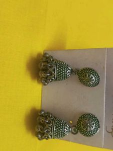 Green Embedded Earring