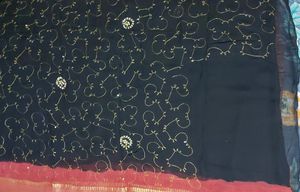 Fancy Black Saree