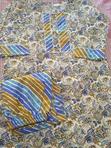 Cotton Straight Curti Pant Set