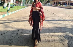 Handkerchief Pattern Crop Top
