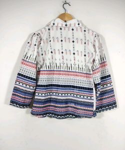 White Printed Western Top (Women&#39;s)