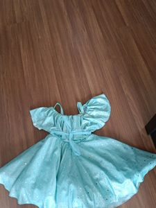 Shiny gorgeous blue party wear dress for girls of