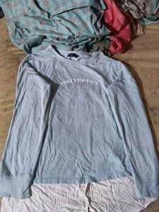 Blue Long Sleeve Top
