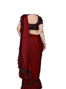 Elegant Maroon Saree