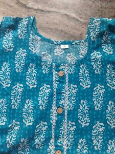 Blue Printed Kurta