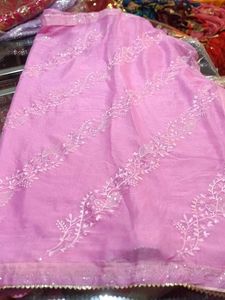 Pink Floral Saree