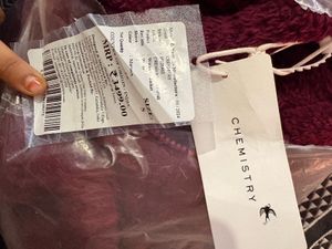 Maroon Faux Fur Jacket