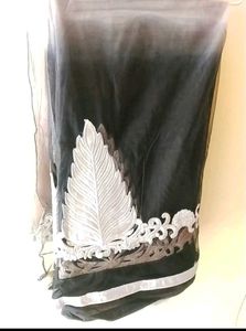 Black And Gray Saree