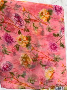 Elegant Floral Print Saree