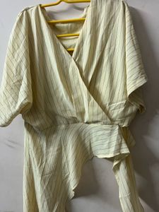 Striped Wrap Top - Stylish &amp; Chic