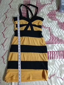 Striped Bodycon Dress Both Are Combo
