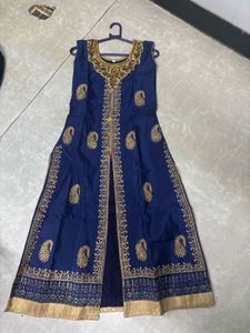 Elegant Blue &amp; Gold Kurta