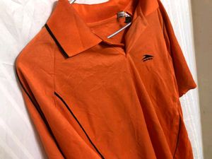 Orange Short Sleeve Polo T Shirt