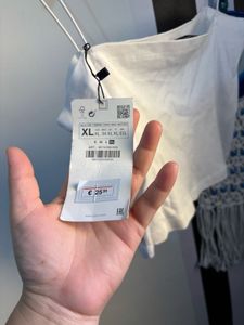 Zara String Cami Strappy Crop Top