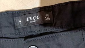 Ivoc Black Cargo Pants, 36 Size