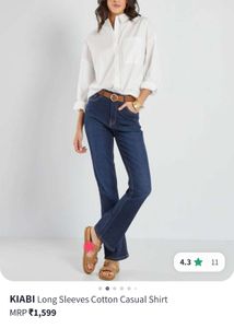 White Full Sleeve Shirt In Cotton By KIABI