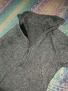 Gray Ribbed Knit Dress