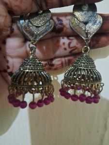 Boho Jhumka Earrings