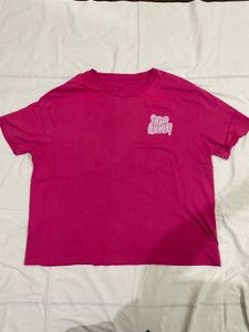 Zudio-Pink Oversized T-shirt