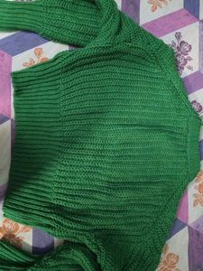 Oversized Green Knit Sweater