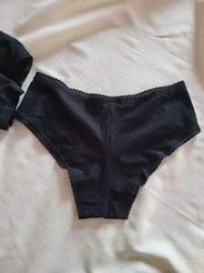 H&amp;M Lace Trimmed Cotton Hipsters Set Of 3/ Size-M