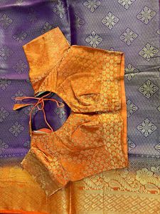 Saree with designer blouse