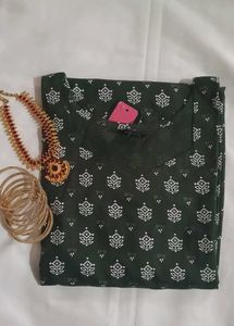 Elegant Green Printed Kurta