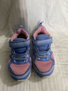 Girls' Blue & Pink Sneakers