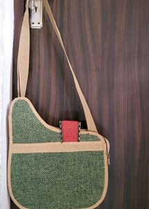 Tribal Hand Embroidery - Jute Sling Bag