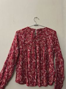 Beautiful red printed top