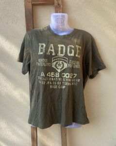 vintage Olive Green Graphic Tee
