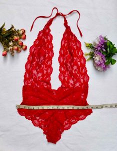 Red Backless Bodysuit