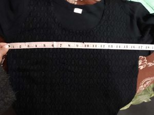 Black kurta &amp; short purple