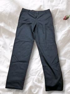 Black cotton formal pant