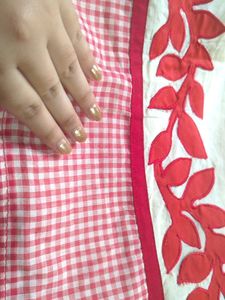 Boutique Creation Red, Yellow And White Saree