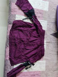 Purple Off Shoulder XS