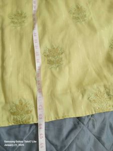 Elegant Yellow Embroidered Kurti