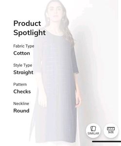 Aurelia Navy Blue Straight Kurta