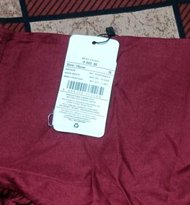 Shein red colour skirt