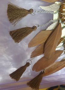 Exquisite Feather Drop Dream Catcher Earrings