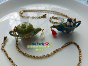 Handmade Teapot &amp; cup set Dangle Necklace/Earring